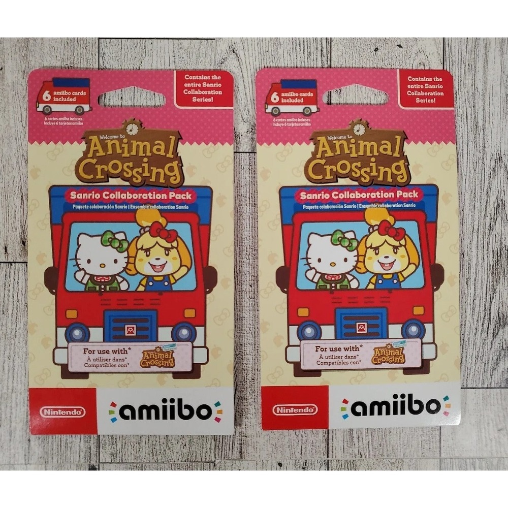 Nintendo amiibo Animal Crossing Sanrio Collaboration Cards Hello Kitty Lot of 2